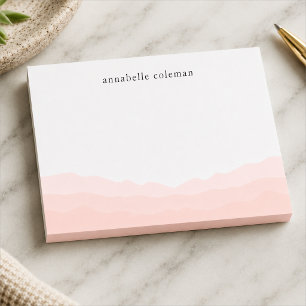 Personalised Watercolor Pink Ombre Sticky Pad Post-it Notes