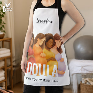 Personalised Watercolor Protective DOULA Apron