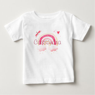 Personalised watercolor rainbow baby T-Shirt
