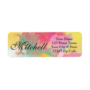 Personalised Watercolor return address labels