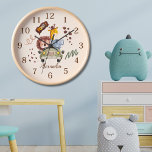Personalised Watercolor Safari Animals<br><div class="desc">Introduce a delightful and personalised touch to your home decor with our Personalised Watercolor Safari Animals Clock! This charming clock features enchanting watercolor illustrations of safari animals, each one exuding character and charm. From majestic lions to playful elephants, every detail is carefully crafted in vibrant hues, creating a captivating focal...</div>