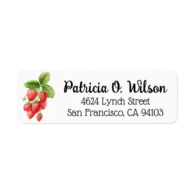 Personalised Watercolor Strawberry Plant (Front)