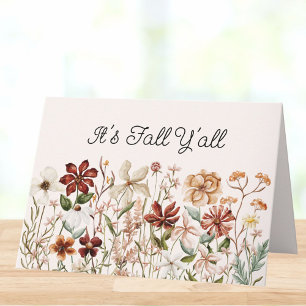 Personalised Watercolor Vintage Wildflower Meadow Card