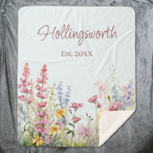 Personalised Watercolor Wildflower Field