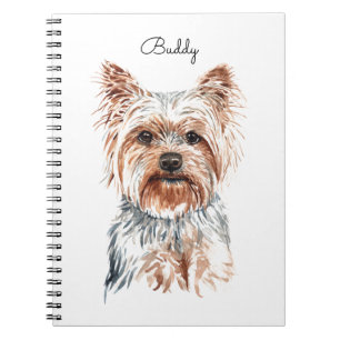 Personalised Watercolor Yorkie Notebook