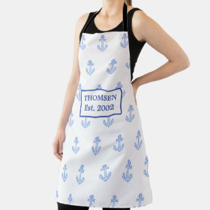 Personalised Watercolour Anchor Apron