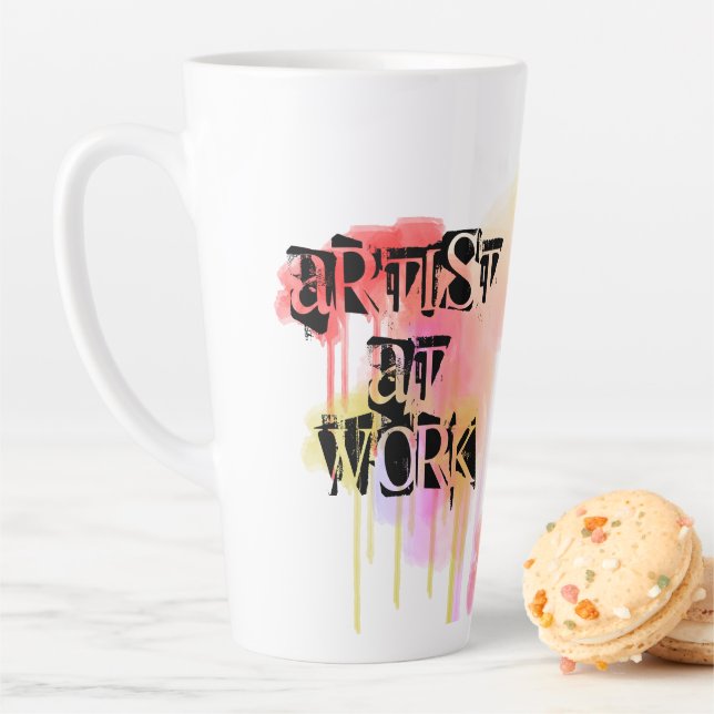 Personalised Watercolour Design Artist  Latte Mug (In Situ)