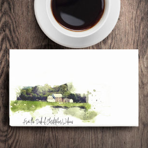 Personalised Watercolour Farmhouse Post-it Notes
