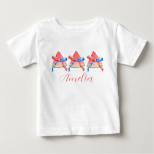 Personalised Watermelon patriotic Toddler shirt