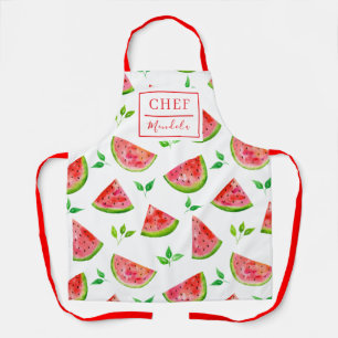 Personalised Watermelon Pattern Chef Apron