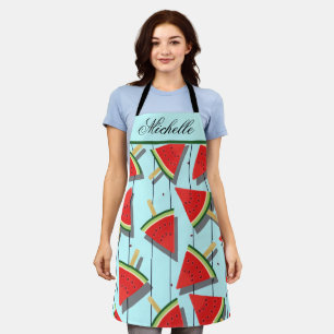 Personalised Watermelon Popsicle Pattern Apron