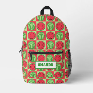 Personalised Watermelon Printed Backpack