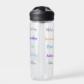 Personalised Waterproof Handwritten Script Names 1 Water Bottle