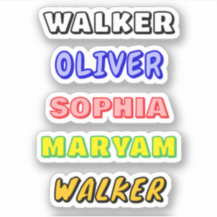 Personalised Waterproof Name Gift Decal Stickers