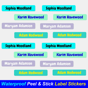 Personalised Waterproof & Watercolor Ocean Name