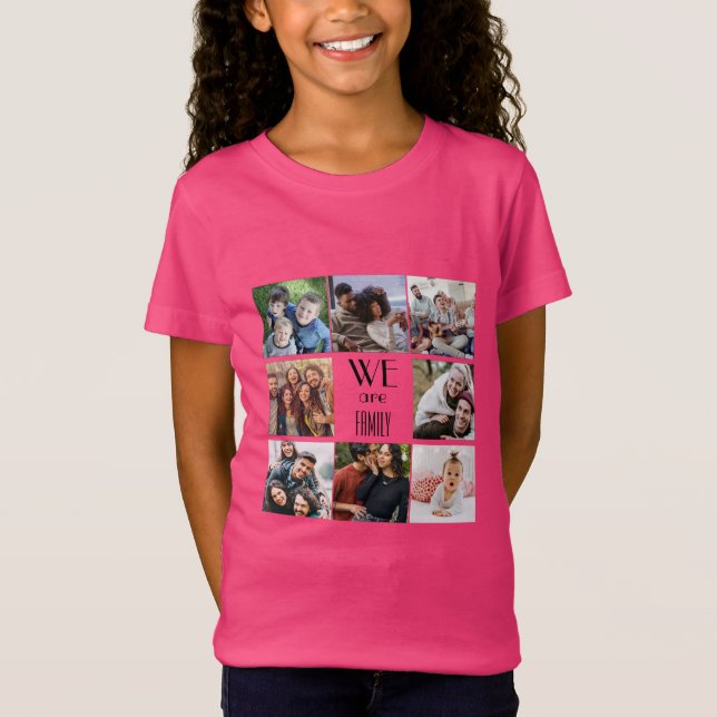 Personalised "We Are Family" Photo Template T-Shirt (Front)