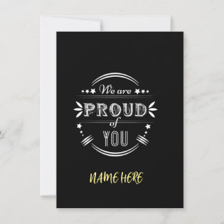 Personalised We are Proud of You Card