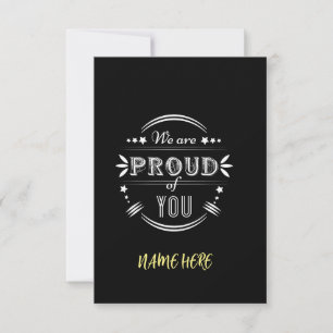 Personalised We are Proud of You  Card