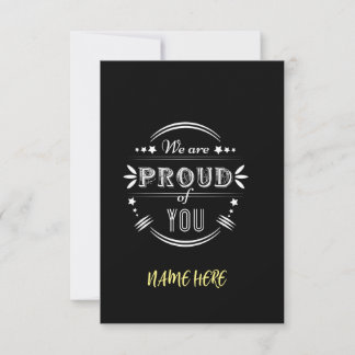 Personalised We are Proud of You Card