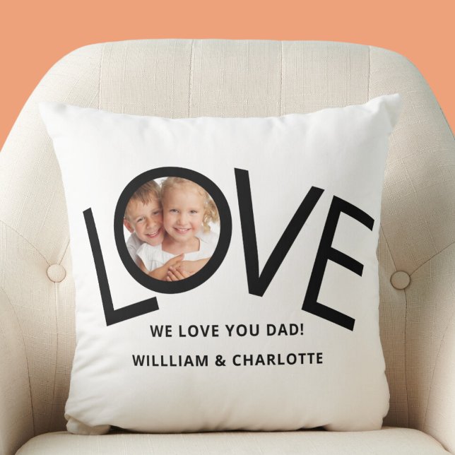 Personalised We love You Dad Photo  Cushion (Creator Uploaded)