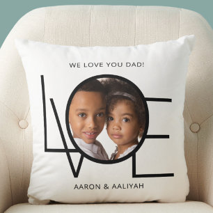 Personalised We Love You Dad Photo Father's Day Cushion