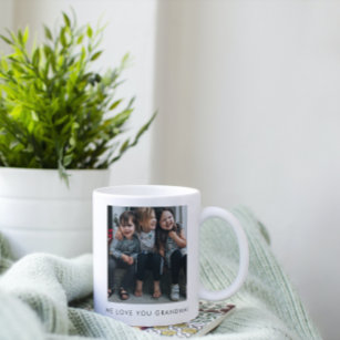 Personalised We Love You Grandma Photo Simple Coffee Mug