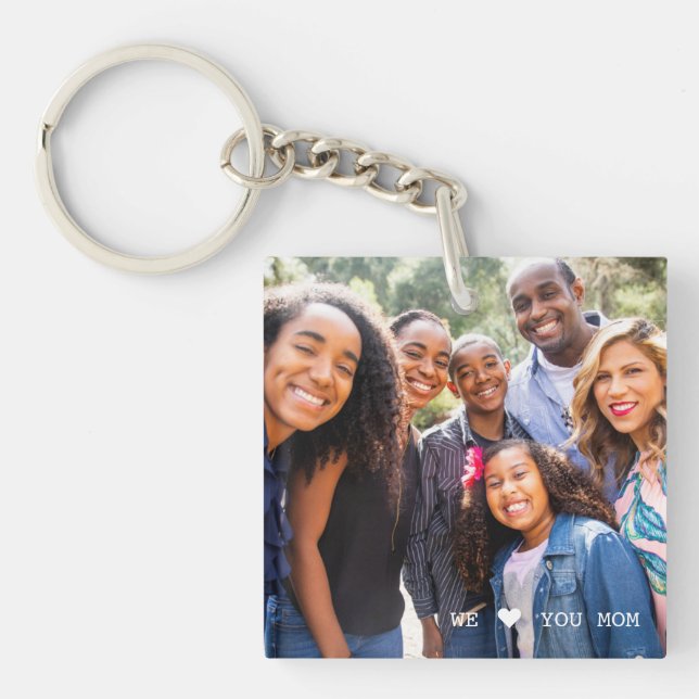 Personalised "We Love You Mum" Mother's Day Key Ring (Front)
