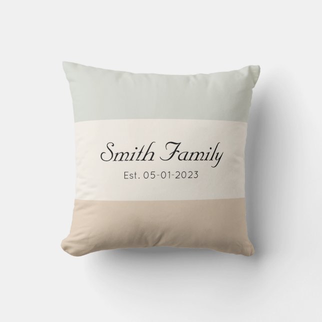 Personalised Wedding | 3-Stripe Cushion (Front)