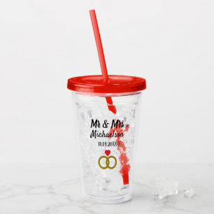 Personalised Wedding Acrylic Tumbler