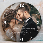 Personalised Wedding Anniversary<br><div class="desc">Commemorate your special moments with our Personalised Wedding Anniversary Large Clock,  featuring a modern design with chic script. Personalise it with your favourite couple photo to create an elegant and meaningful anniversary gift,  perfect for celebrating your wedding day or as a unique Valentine's Day keepsake!</div>
