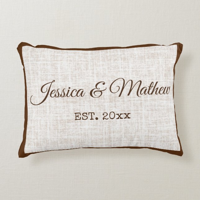 Personalised Wedding Anniversary Gift Decorative Cushion (Front)