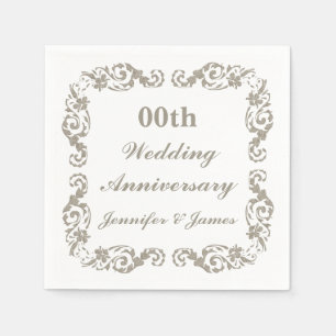Personalised Wedding Anniversary Napkin
