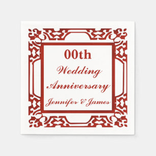 Personalised Wedding Anniversary Napkin