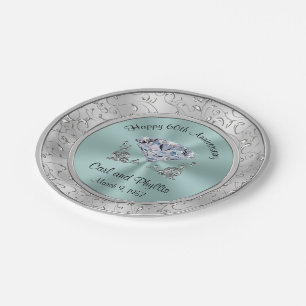 Personalised Wedding Anniversary Paper Plates