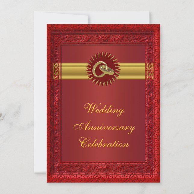 Personalised Wedding Anniversary Party Invitation (Front)
