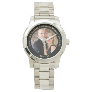 Personalised Wedding Anniversary PHOTO Custom Him Watch