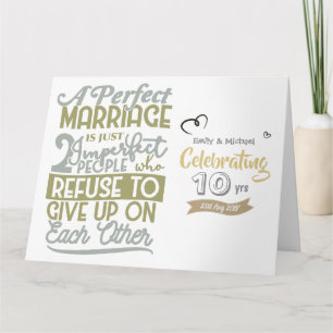 Personalised Wedding Anniversary QUOTE - ANY Yrs Card