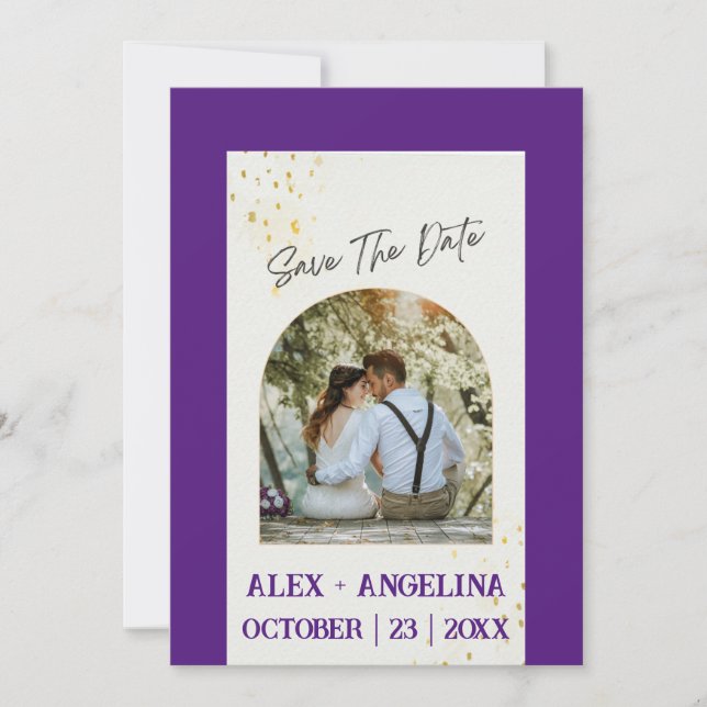 Personalised Wedding Announcement with Your Unique (Front)