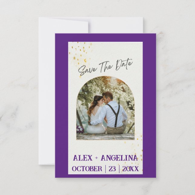Personalised Wedding Announcement with Your Unique (Front)