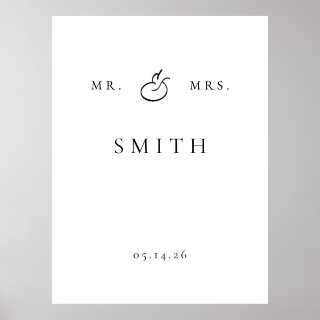 personalised wedding backdrop sign (Front)
