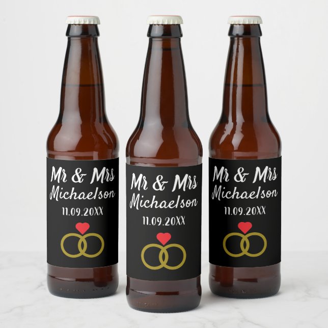 Personalised Wedding Beer Bottle Label (Bottles)