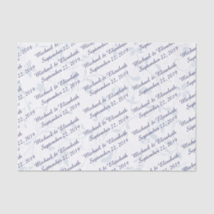 Personalised Wedding - Blue Tissue Paper