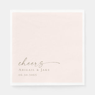 Personalised Wedding Blush Luncheon Napkins