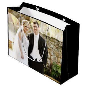 Personalised Wedding Bridal Engagement Photo Large Gift Bag
