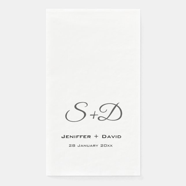 Personalised wedding,bridal shower/engagement gift napkin (Front)