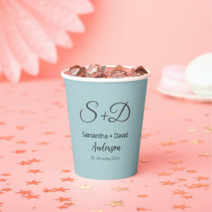 Personalised Wedding, Bridal Shower /Engagement Paper Cups