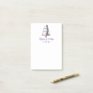 Personalised Wedding Cake Date Names Post Its Post-it Notes