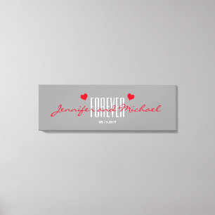 Personalised Wedding Canvas Print