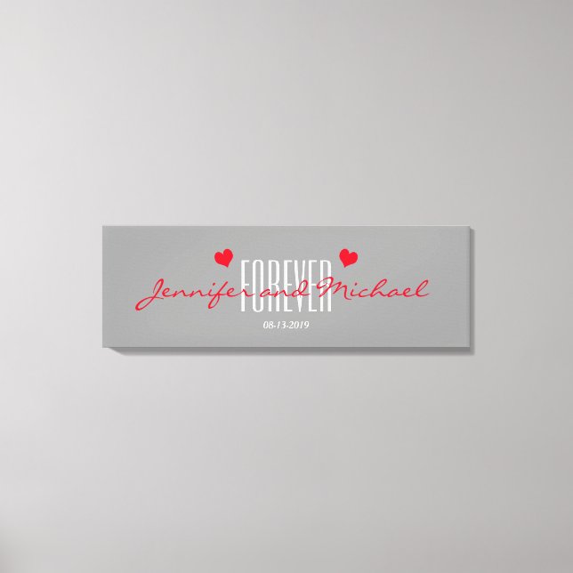 Personalised Wedding Canvas Print (Front)
