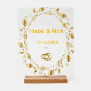 Personalised Wedding clyric sign 